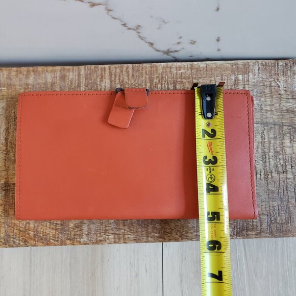 VTG Leather Travel Wallet Brown Passport Holder Organizer Minimalist Timeless - Picture 6 of 7